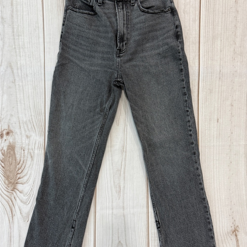 Abercrombie & Fitch Women's Gray Straight Leg Jeans